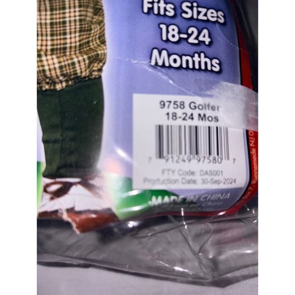 Toddler golfer golf costume 18 - 24 months new in bag - Picture 5 of 7